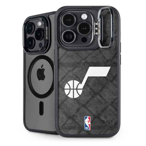 NBA Utah Jazz Black Rust iPhone 15 Pro Kickstand Case